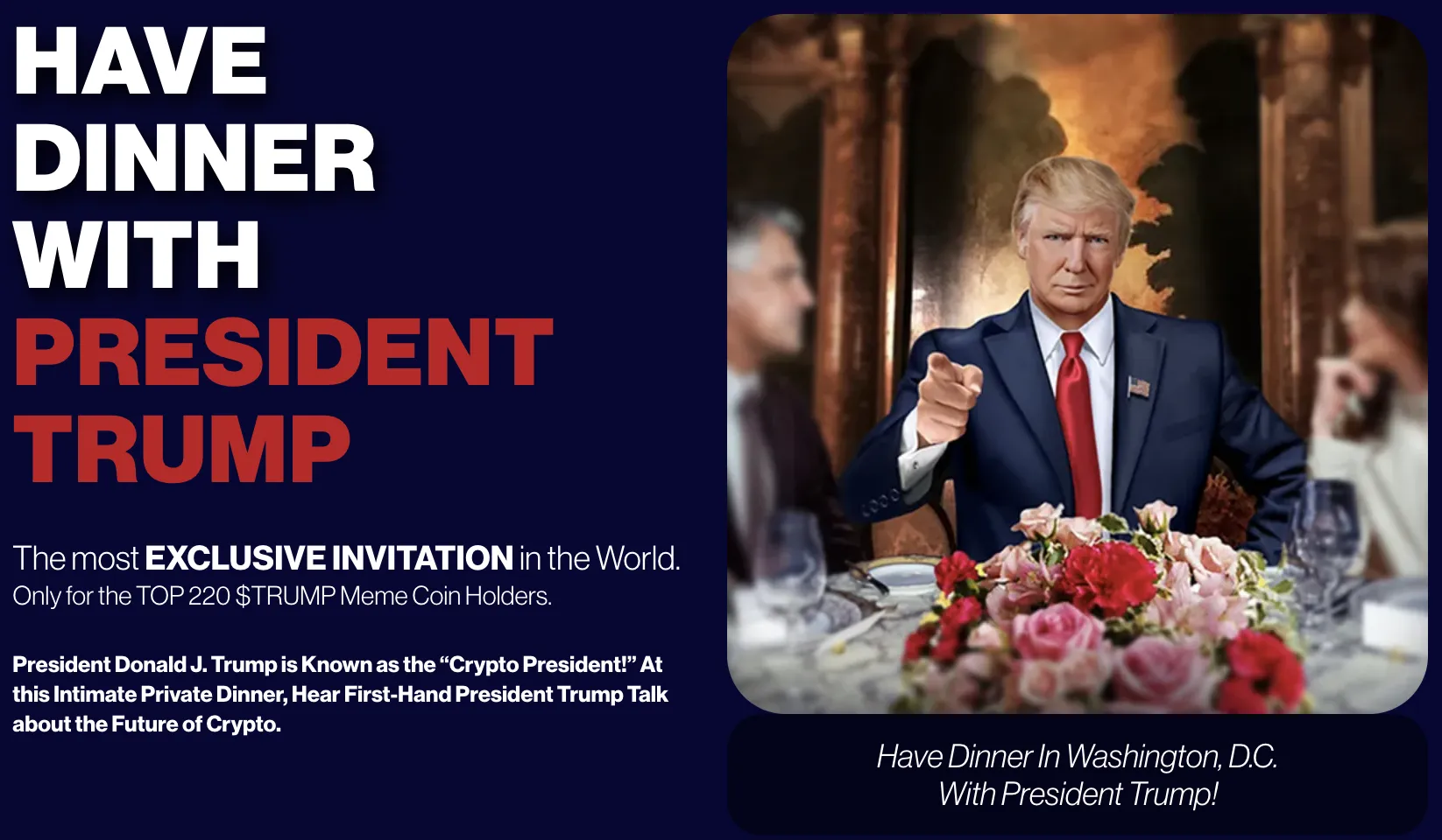 Official Trump Dinner Announcement.